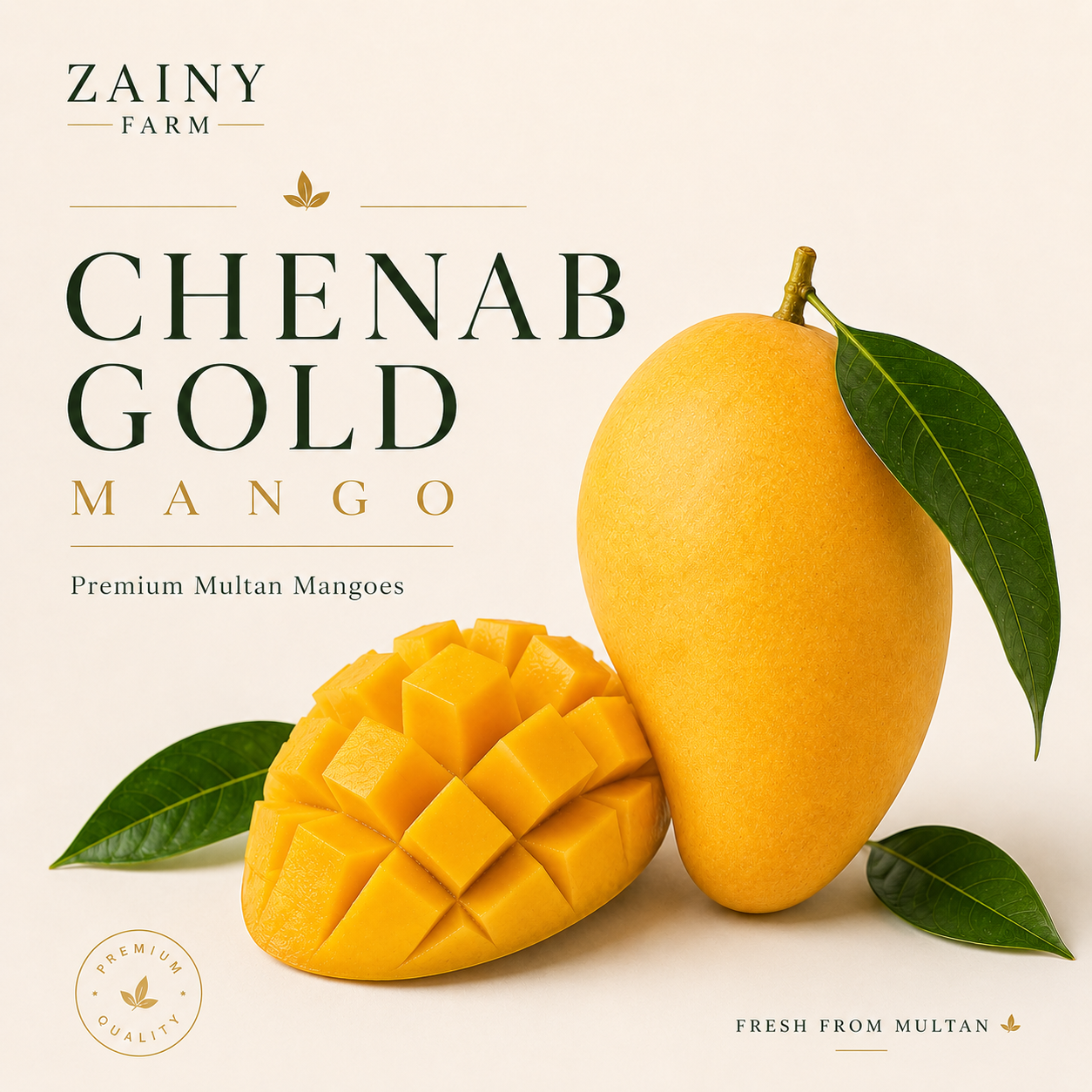 Chenab Gold Mango - Rare Export-Quality Pakistani Mango | Zainy Farm