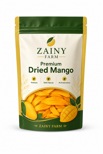 Natural Dried Mango Slices (100 Grams) - Sun-Dried Snack | Zainy Farm